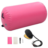 Inflatable Gymnastic Roll with Pump 120x90 cm PVC Pink 92718