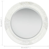 Wall Mirror Baroque Style 50 cm White 320344