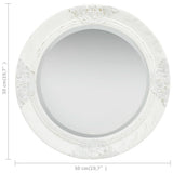 Wall Mirror Baroque Style 50 cm White 320344