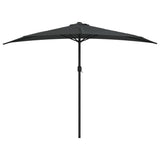 Garden Parasol with Aluminium Pole Anthracite 300x155 cm Half 44593