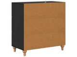 Drawer Cabinet Black 66 x 34.5 x 90 cm Engineered Wood 894146