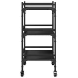 Kitchen Trolley Black 50x35x75.5 cm Engineered Wood 842346
