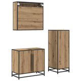 Bathroom Furniture Set 3 pcs Artisan Oak Engineered Wood 3402343