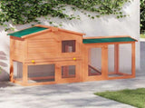 Outdoor Large Rabbit Hutch Small Animal House Pet Cage Wood 170162