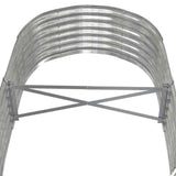 Garden Raised Bed Silver Powder-coated steel Large Durable 318917