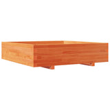 Garden Planter Wax Brown 100x100x26.5 cm Solid Wood Pine 847320