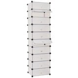 Interlocking Shoe Organiser with 10 Compartments White 244919