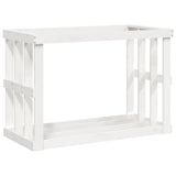 Outdoor Log Holder White 108x52x74 cm Solid Wood Pine 822632