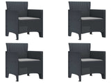 Garden Dining Set 5 pcs Anthracite Polypropylene 3378534