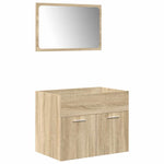 ZNTS 4 Piece Bathroom Furniture Set Sonoma Oak Engineered Wood 3325027