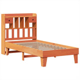 Bed Frame without Mattress Wax Brown 75x190 cm Small Single Solid Wood Pine 3308869