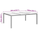 11 Piece Garden Dining Set Poly Rattan Brown 3095932