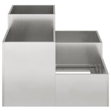 Garden Planter Silver 80 x 80 x 60 cm Stainless steel 865859