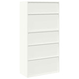 Storage Cabinet 2 pcs White 90 x 40 x 175 cm Steel Lockable 3438722
