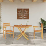 Chair 2 pcs Brown 56 x 55 x 90.5 cm Solid Teak Wood 42002314