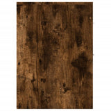 Narrow Bathroom Cupboard with Wheels Smoked Oak Engineered Wood 855281
