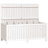 Garden Storage Box White 147x68x64 cm Solid Wood Pine 823851