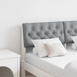Upholstered Headboard Light Grey 120 cm Solid Pine Wood 879188