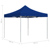 ZNTS Professional Folding Party Tent Aluminium 3x3 m Blue 45482