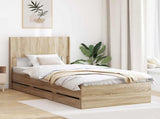 Bed Frame with Storage and Headboard Sonoma Oak 75 x 190 cm 3414349