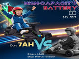12V Kids Electric Go Kart with Music, LED Lights, Slow Start, Black T3398P378951