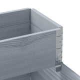 3-Tier Raised Bed Grey 120x80 cm Solid Wood Pine 4010311