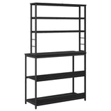 Kitchen Shelf Black Oak 100 x 40 x 168 cm Engineered Wood 883892
