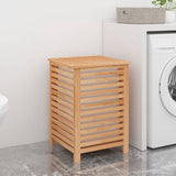 Laundry Basket 45x45x65 cm Solid Wood Walnut 350353
