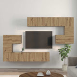 TV Units Wall-mounted 4 pcs Artisan Oak Engineered wood 3393494