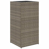 Garden Planter Grey 40x40x80 cm Poly Rattan 366415