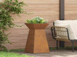 Pillar Planter 2 pcs Silver 35 x 35 x 73 cm 873851