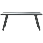 ZNTS Garden Coffee Table Black 90x45x35 cm Powder-coated Steel 4008106