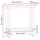 Kitchen Work Table 82.5x30x85 cm Stainless Steel 376451