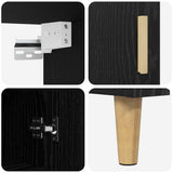 Highboard Black Oak 69.5 x 32.5 x 180 cm Engineered Wood 3416260