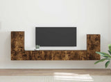 TV Cabinet Set 4 pcs Smoked Oak Engineered Wood 3409119