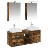 Bathroom Furniture Set 5 pcs Smoked Oak 3406795