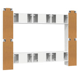 10 Piece TV Cabinet Set White Engineered Wood 3078652