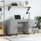 Desk Concrete Grey 140x50x75 cm Engineered Wood 829576