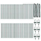 Fence Post Other 52 pcs Green 3.2 x 3.2 x 80 cm Steel 3350110