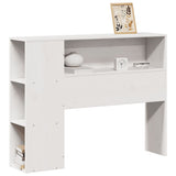 Headboard with Storage White 75 cm Solid Wood Pine 855646