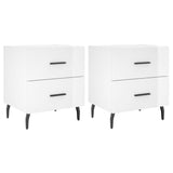 Bedside Cabinets 2 pcs High Gloss White 40x35x47.5 cm Engineered Wood 827345