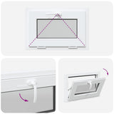Basement Window RISOR 60x40 cm Tilt 2 Glazing White 4108334
