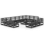 14 Piece Garden Lounge Set Solid Pinewood 3076238