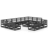 14 Piece Garden Lounge Set Solid Pinewood 3076238
