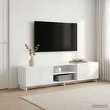 TV Stand 180 x 34.5 x 40 cm High Gloss White Engineered Wood 8011499