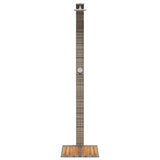 Outdoor Shower Grey 50x55x224 cm Poly Rattan and Acacia Wood 368207