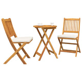 Garden Bistro Set 3 pcs Brown Solid Acacia Wood 42000948