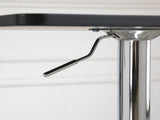 Modern Height Adjustable Counter Bar Table with 360&deg Swivel Tabletop and Electroplating Metal T3398P342992