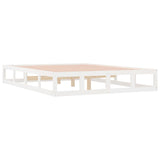 Bed Frame without Mattress White 120x190 cm Small Double Solid Wood 820832