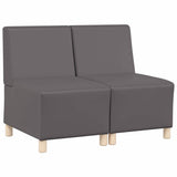 Modular Sofa Unit Armless 2 pcs Grey 55 x 74 x 82 cm 3399770